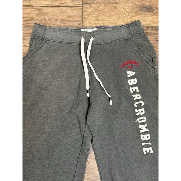 Abercrombie & Fitch Women’s Gray Drawstring Sweat Pants Y2K Size M - Picture 2 of 7